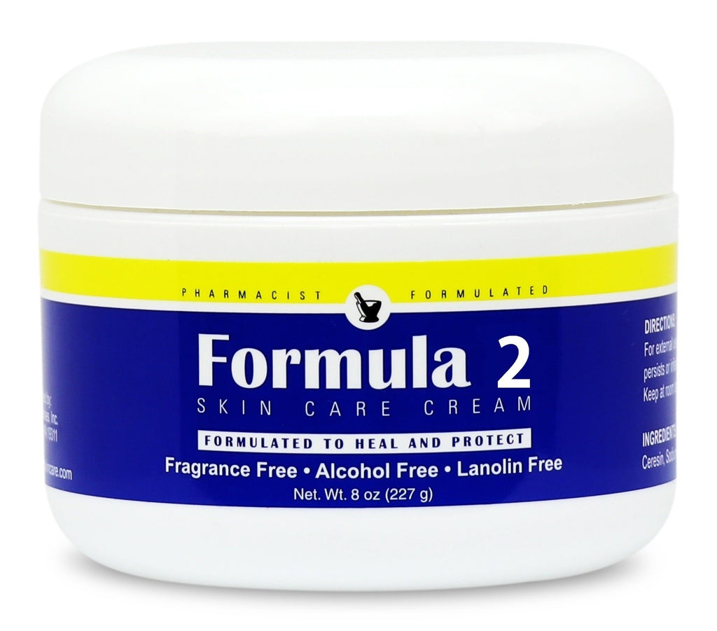 Formula 2 Skin Care Cream - 8 oz. jar Pharmacist Formulated Moisturizer and Barrier Cream