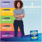 Tampax Tampons Pearl Super 18 Count Unscented (Pack of 6)