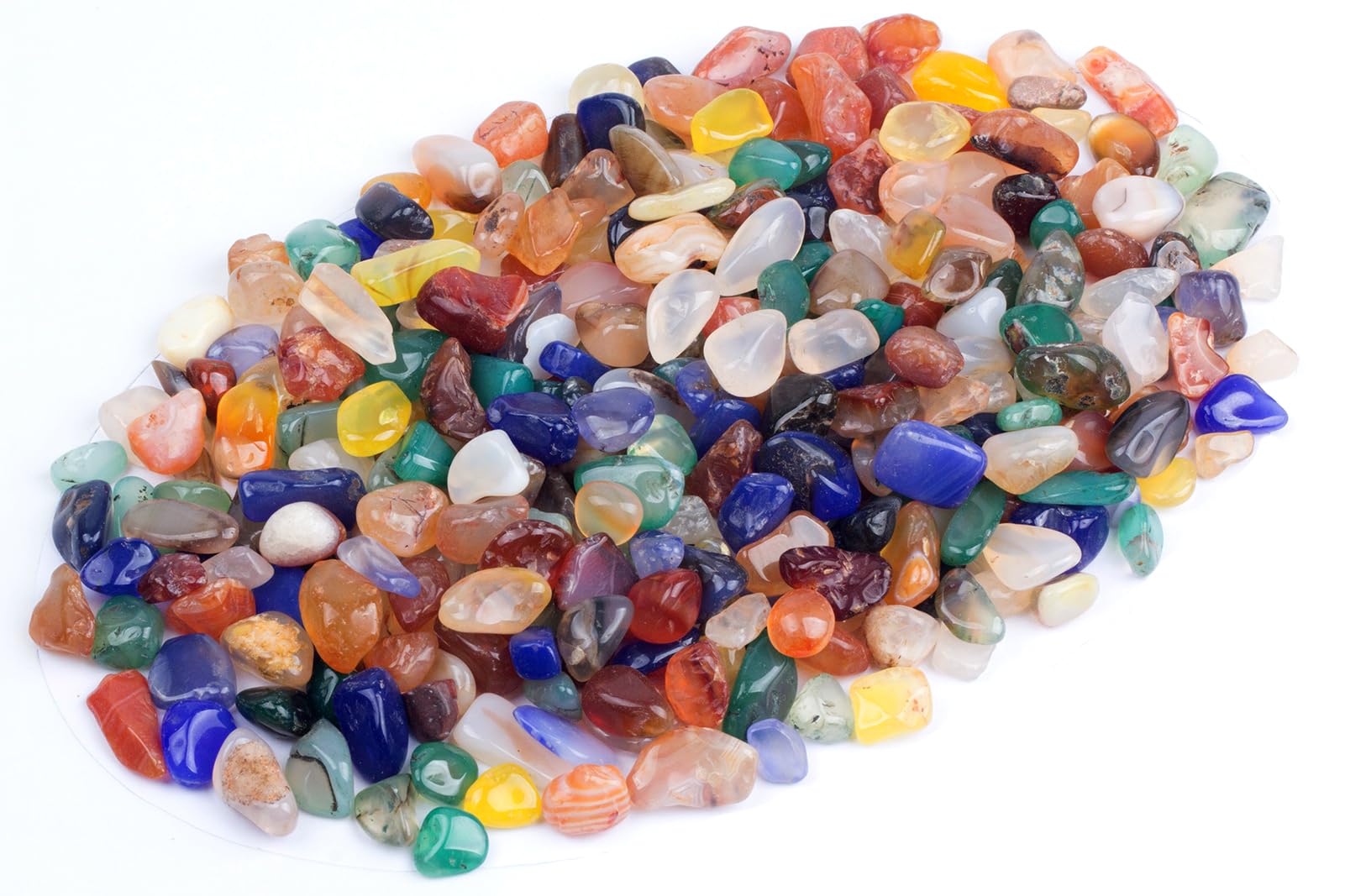 ZenQ 1 lb Gold Sandstone Tumbled Stone Chips Crushed Crystal Quartz Pieces
