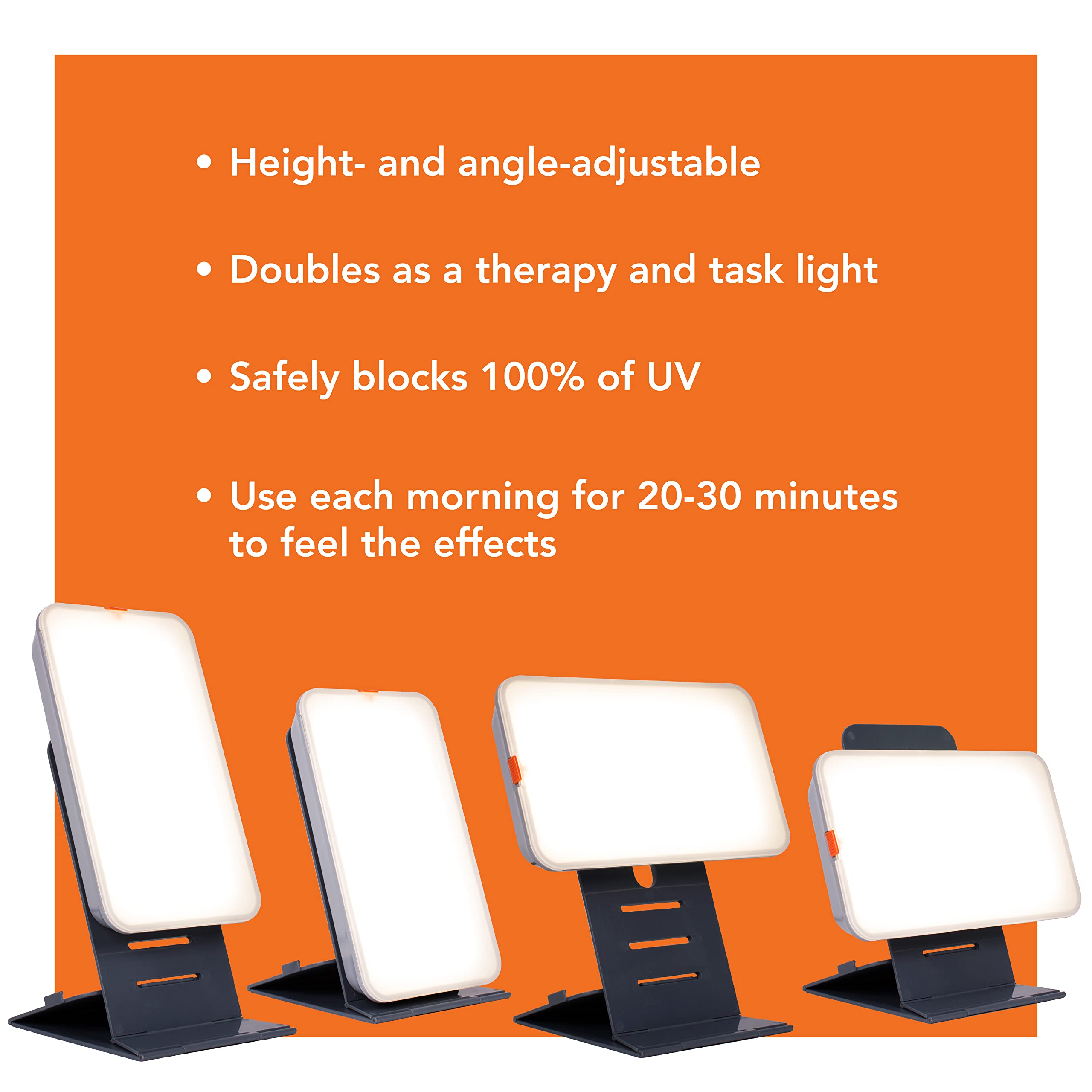 TheraLite Light Therapy Lamp - 10,000 LUX - Compact Bright Light Sun Lamp - Sun Light Lamp, Therapy Light, Energy Booster and Mo