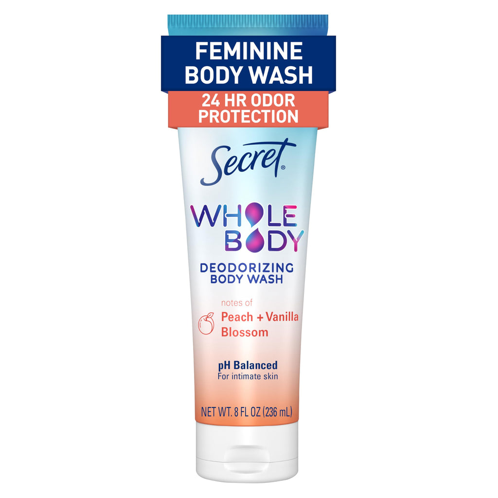 Secret Feminine Wash, 24 HR Deodorizing Feminine Body Wash for Women, Removes 6x Causes of Odor, PH Balanced, Safe to Use Everyw