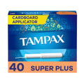 Tampax Cardboard Applicator Tampons, Super Plus Absorbency, 40 Count (Pack of 2)