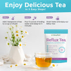 CALMING BLENDS Acid Reflux Loose Leaf Tea | Acid Reflux, Heartburn & Indigestion | Caffeine-Free | 36 Cups