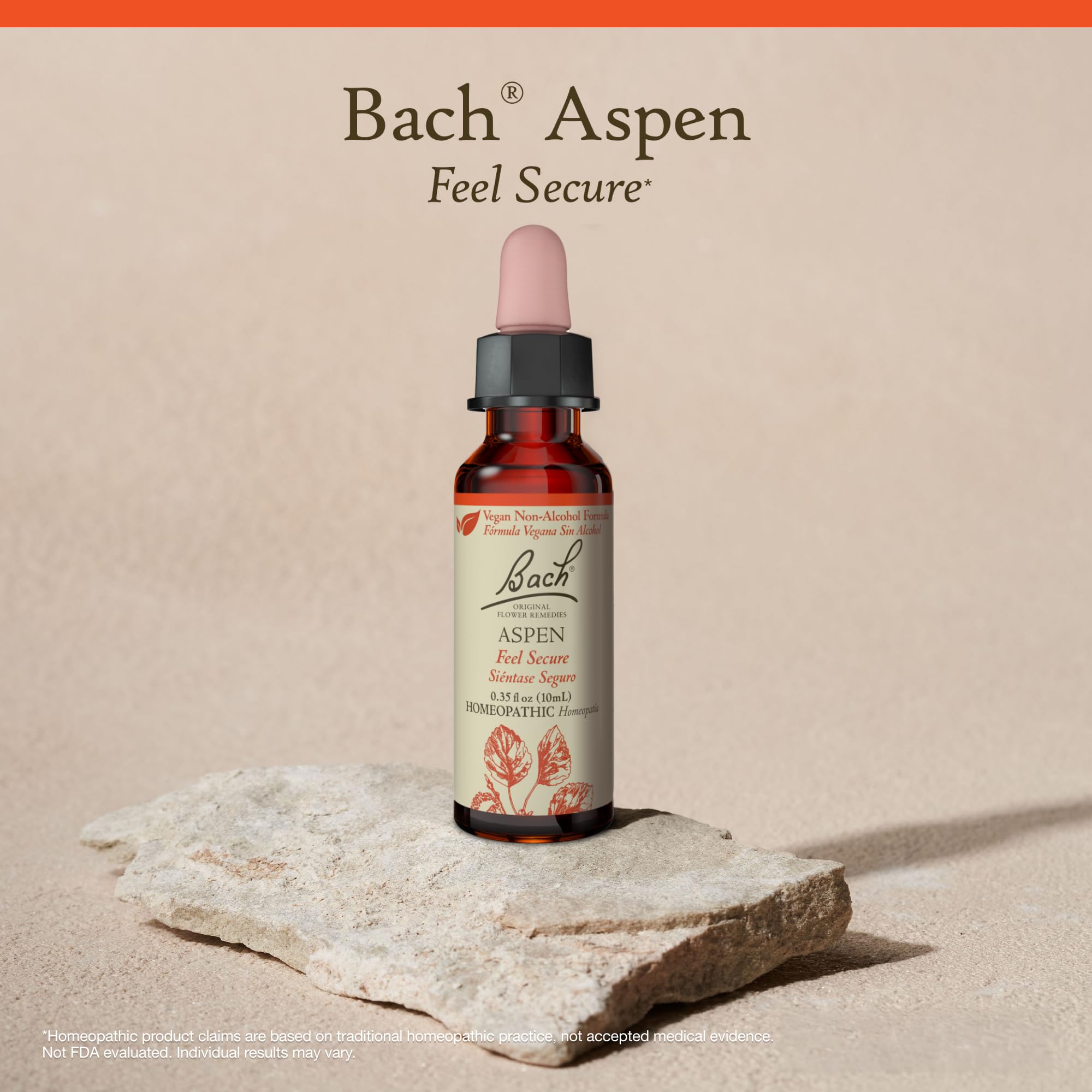 Bach Original Flower Remedies, Aspen (Non-Alcohol Formula) - Feel Secure - Natural Homeopathic Flower Essence for Emotional Bala