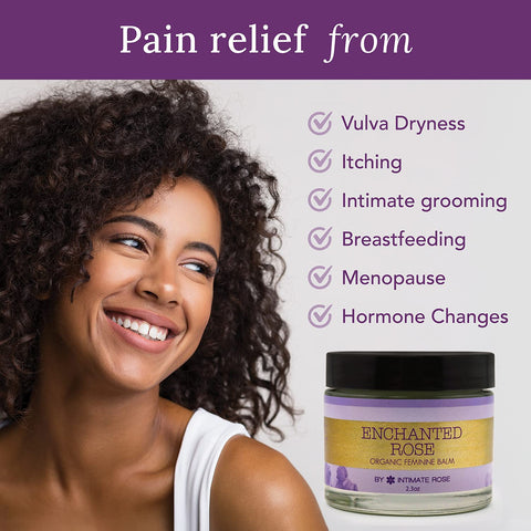 Vulva Balm & Organic Vaginal Moisturizer for Women: Natural Vulva Moisturizer & Vulva Cream for Dryness on Intimate Skin - Non E