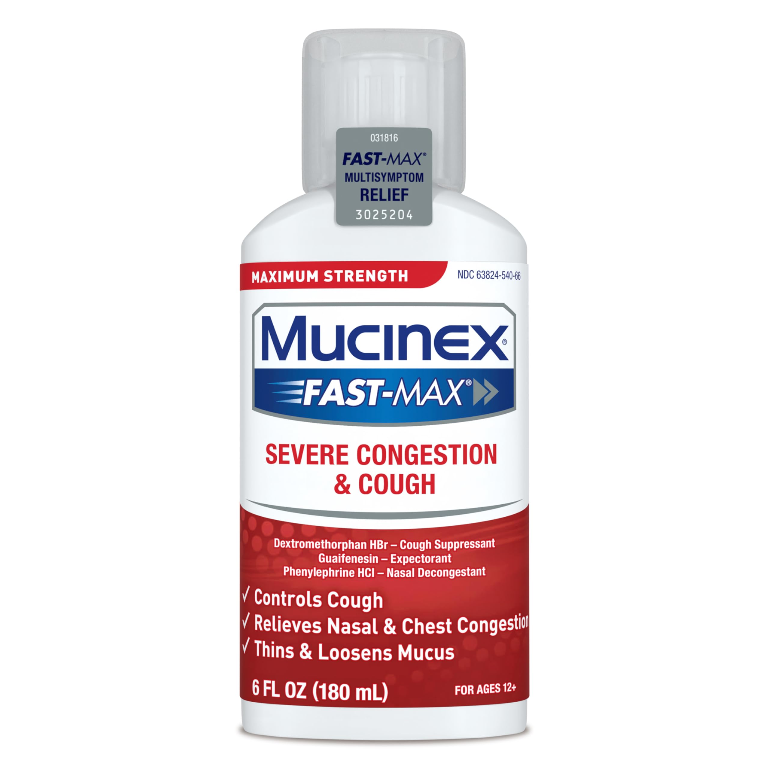 Mucinex Fast-Max Severe Congestion & Cough Medicine, Maximum Strength ...