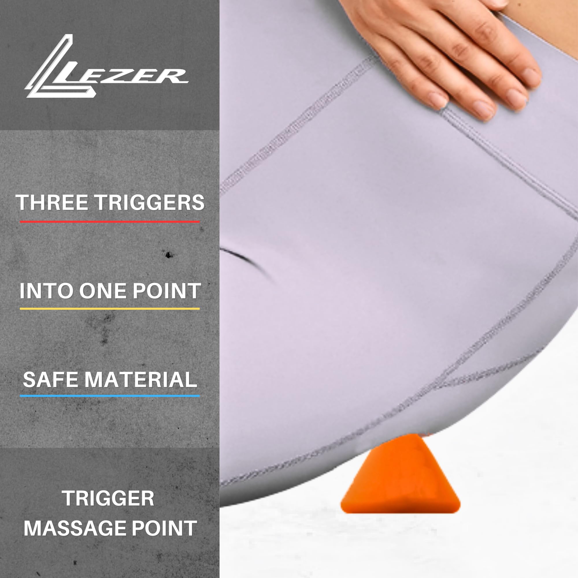 LEZER, Trigger Massage Point, Manual Massage Ball, Muscle Knots Relief Tool, Myofascial Release, Physical Therapy, Plantar Fasci