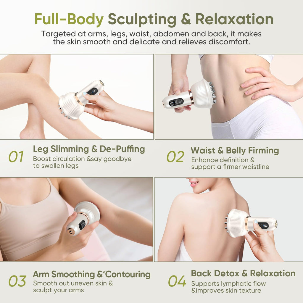Lymphatic Drainage Massager & Anti Cellulite Massage Tool - Body Sculpting Machinefor Legs, Arms & Belly, Body,Helps Reduce Stre