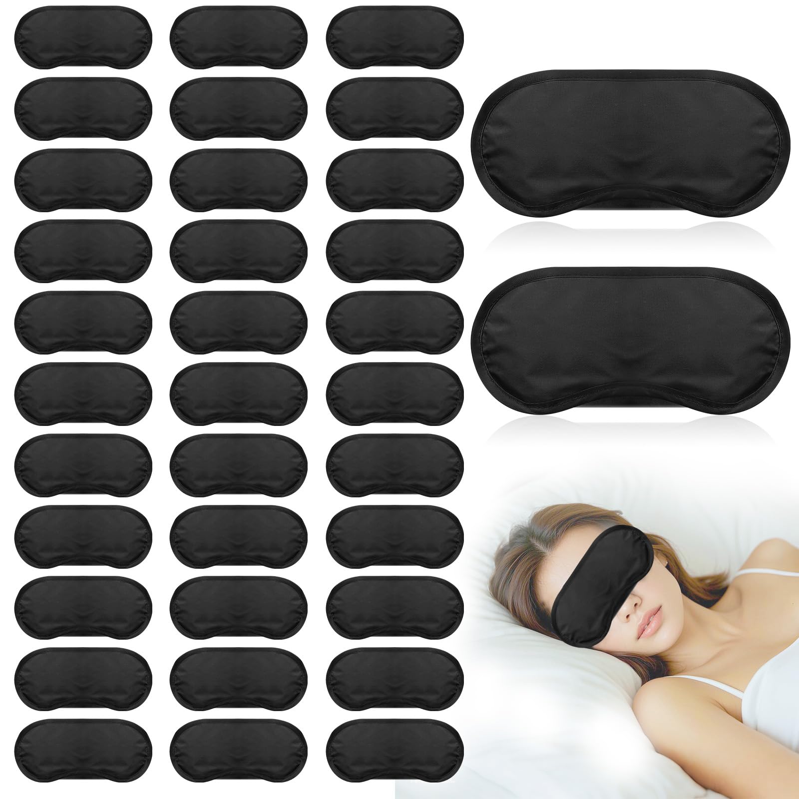 40 Pcs Eye Mask Sleep Masks Bulk Blindfolds for Team Building Party Games with Nose Pad and Adjustable Strap for Women Men 4 Lay
