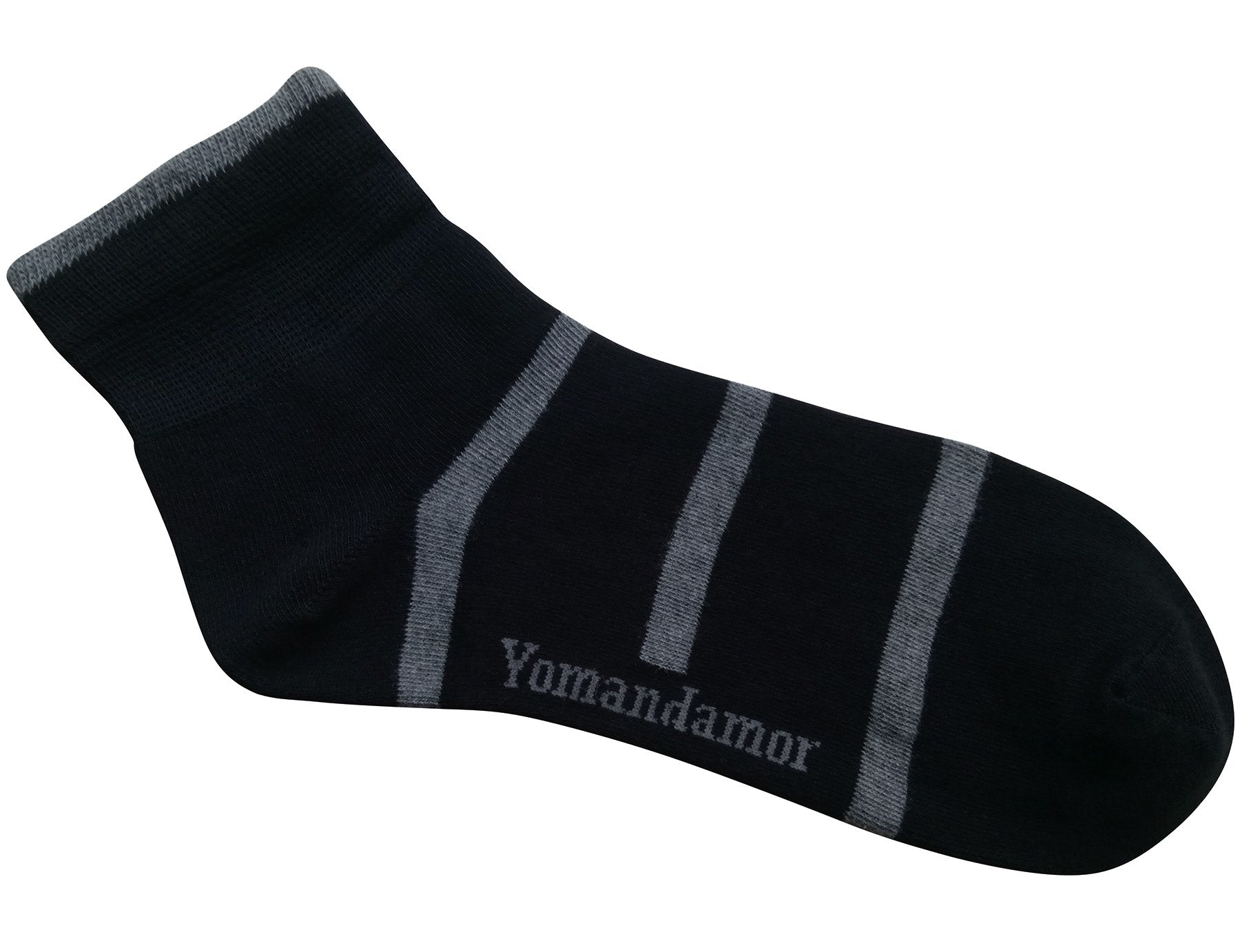 Yomandamor Men's Diabetic Ankle Socks with Seamless Toe and Non-Binding Top,6 Pairs L Size(10-13)