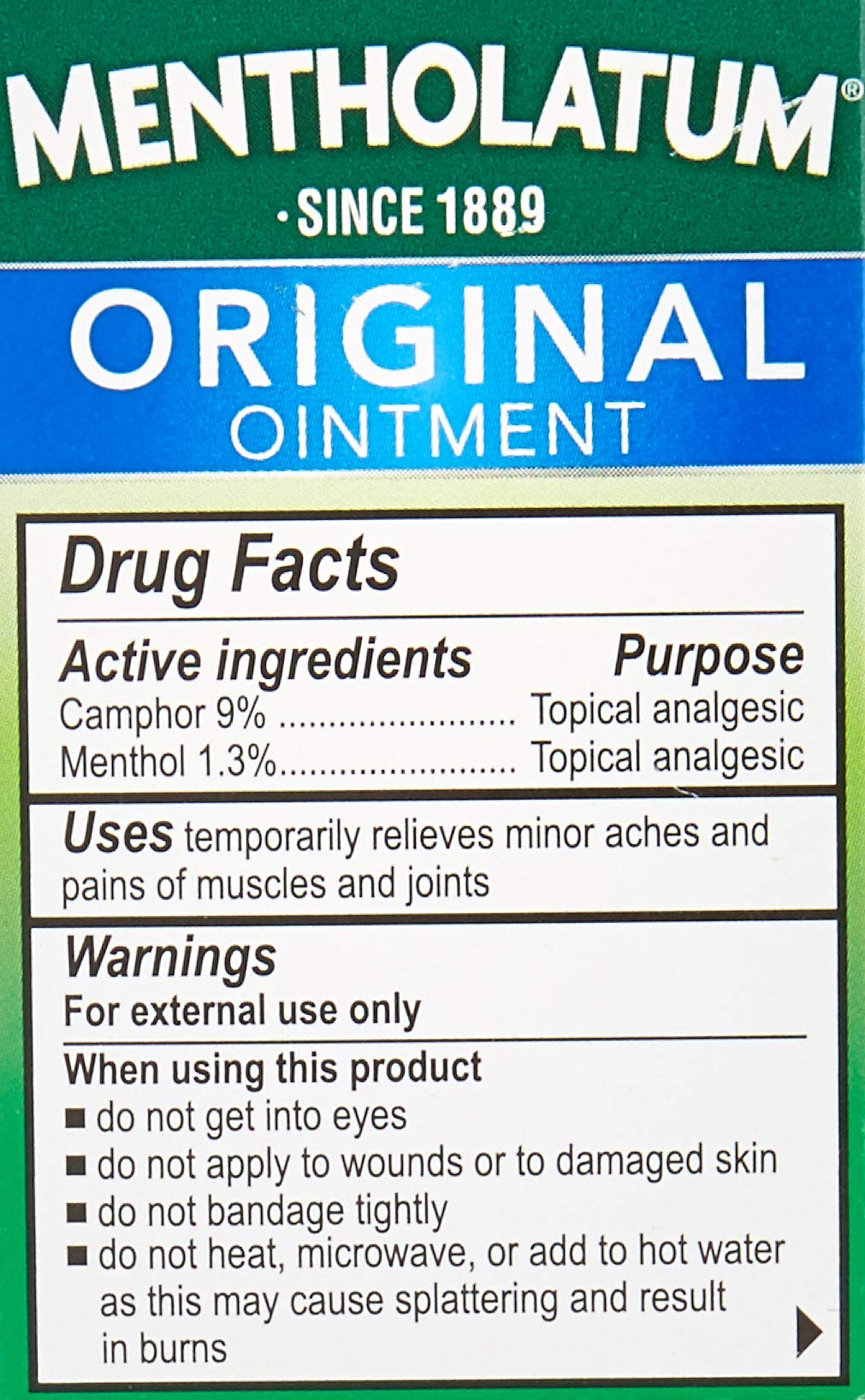 Mentholatum Ointment Jar 1 oz (Pack of 6)