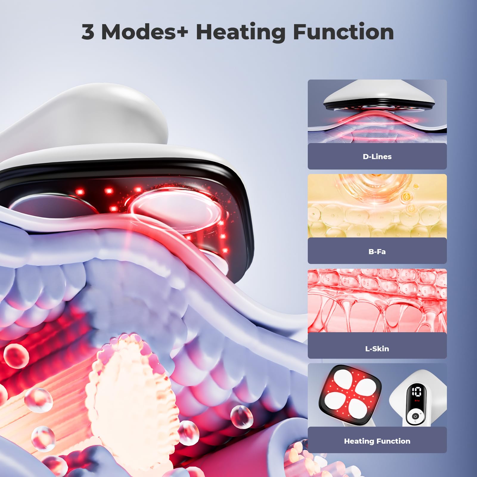 Depsoul Cellulite Massager for Women Handheld Body Massager - Cordless Massager for Belly, Arm, Waist, Leg, Butt, Back, White-4g