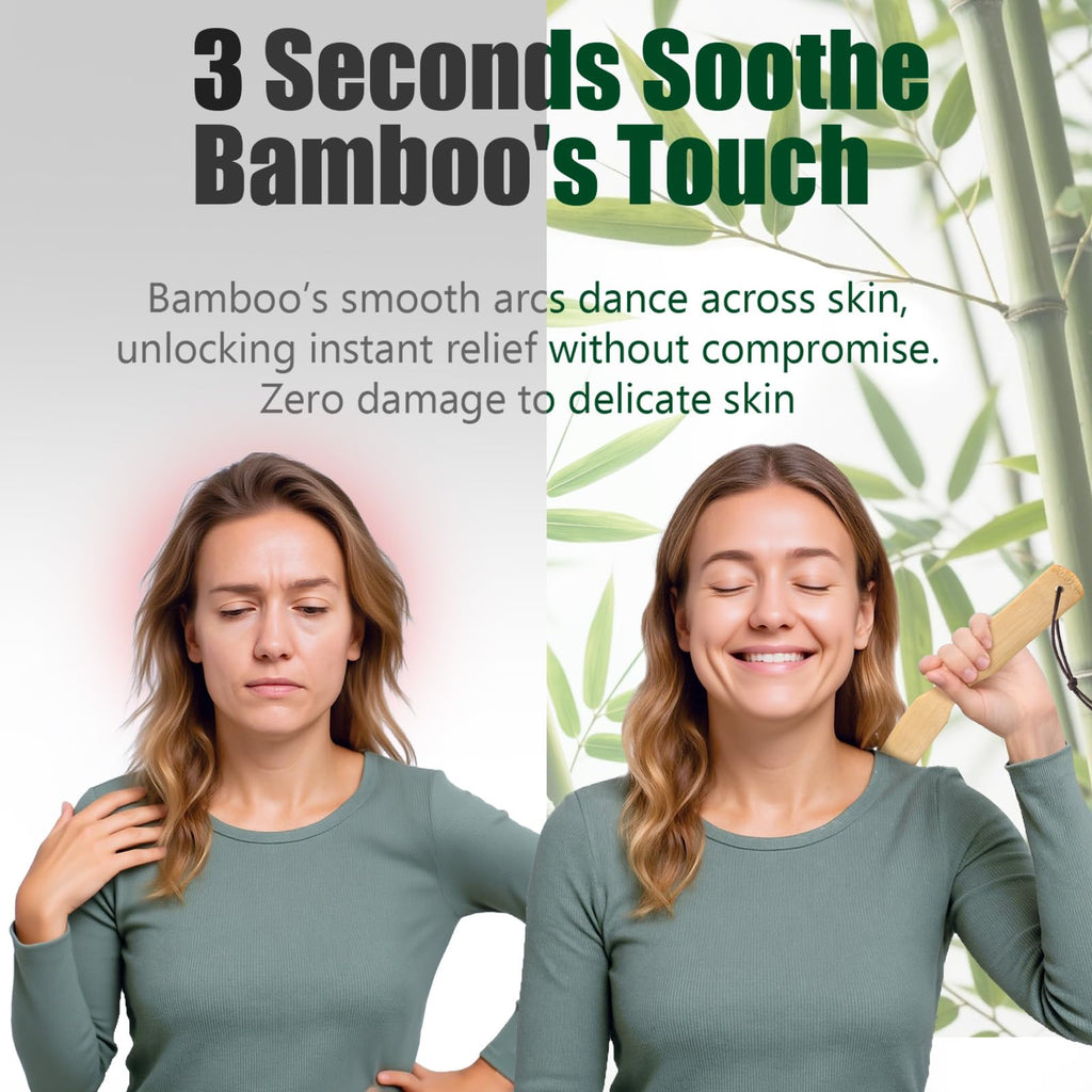 Renook Back Scratcher Bamboo - 3 PCS 17   Wooden Back Scratchers Long Handle,Back-Scratcher for Men, Women & Kids, Body Itchin
