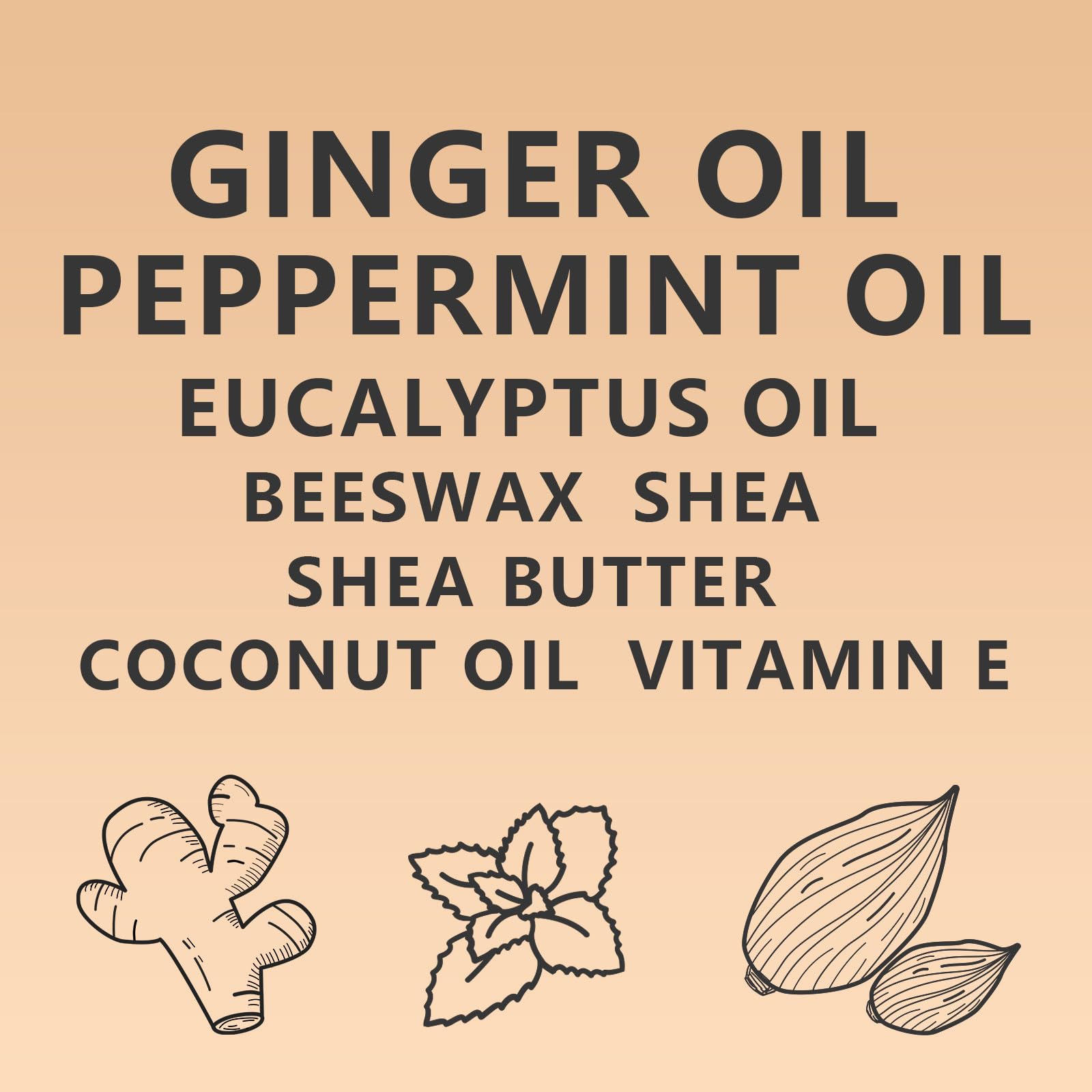 Sweet Ginger Warming Stick - Plant-Based Ginger Oil & Peppermint Balm for Muscle, Herbal Massage Stick, Soothing Body with Natur