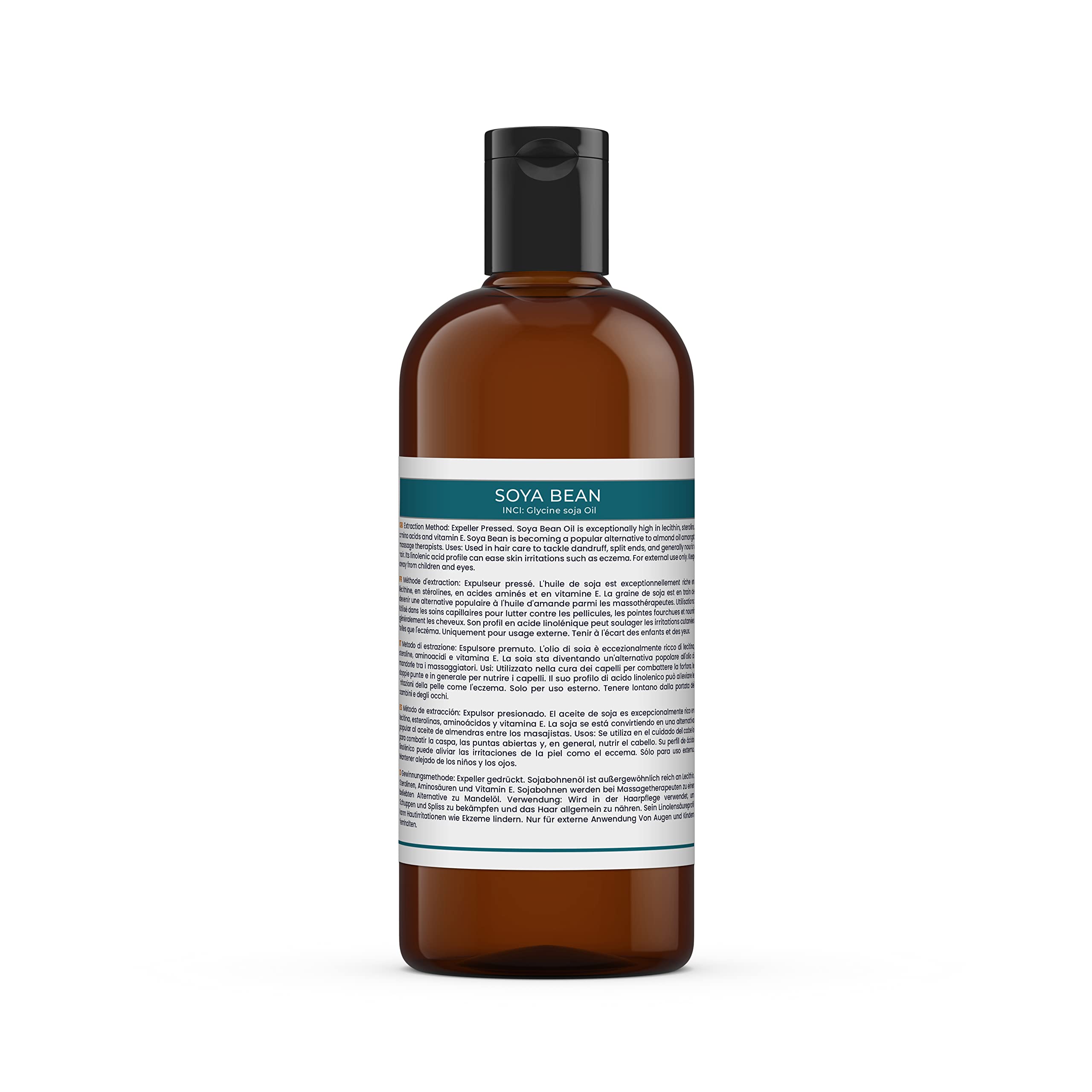 Mystic Moments | SOYA Bean Carrier Oil - 500ml - Pure & Natural Oil Perfect for Hair, Face, Nails, Aromatherapy, Massage and Oil