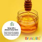 BRONCOLITO Honey Syrup for Children - Natural Herbal Blend with Elder Flower, Licorice, Mullein & Eucalyptus - Soothing Formula