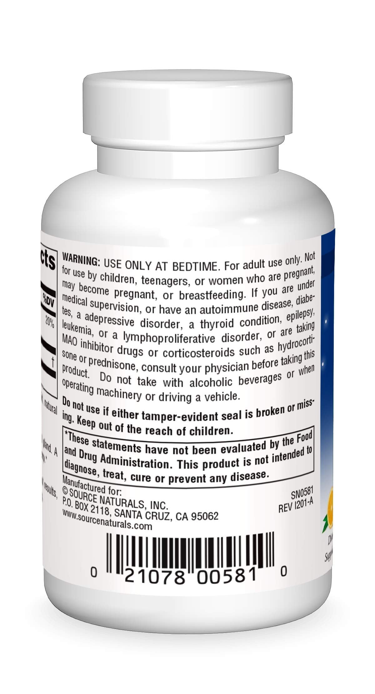 Source Naturals Melatonin, Dietary Supplement That Supports Sleep* 5 mg - 200 Orange Flavored Lozenges