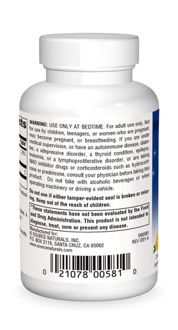 Source Naturals Melatonin, Dietary Supplement That Supports Sleep* 5 mg - 200 Orange Flavored Lozenges