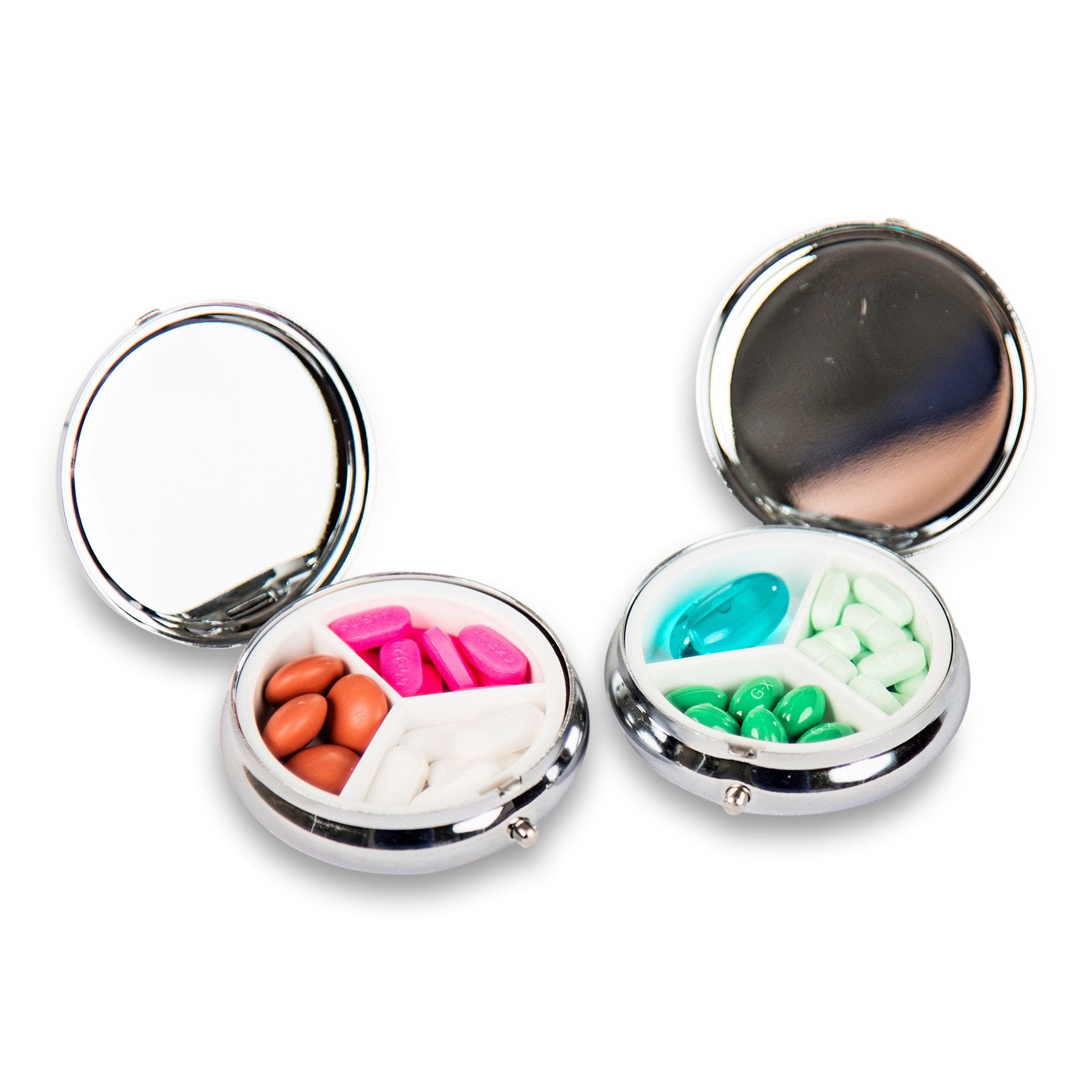 GOPILLABLE MIDNIGHT SWIRL PILL BOX PILL CASE for POCKET OR PURSE decorative design pill organizer for travel small pill box/pill