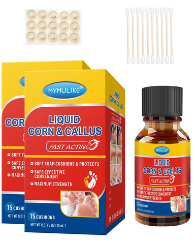 MYMULIKE 30ML Liquid for Corn, Corn Removers for Toes,Corn Removal for Feet Fast Acting Liquid, Liquid for Plantar,Corn Remover 
