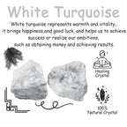 NUKAYAI 2Pcs Howlite 1.8-2.2 Large Raw Crystals Stones White Turquoise Rough Rocks Healing Crystal for Polishing Tumbling DIY Wr