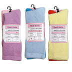 TZ Promise Lot 6 Pairs Women's Circulatory Diabetic Non-Binding Cotton Crew Socks Size 9-11 (Neon (6-Pairs))