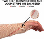 Elastic Bandage Wrap with Self-Closure [Pack of 50] Comfort Athletic Compression Roll, 5 Yards Stretched for Customized Compress