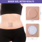 40Pcs Disposable Castor Oil Belly Button Patch | 3.15*3.15 Highly Absorbent | Self-Adhesive Castor Oil Pack Wrap for Neck/Should