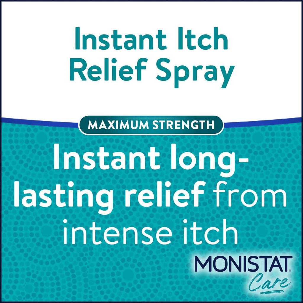 Monistat Instant Itch Relief Spray for Women, Maximum Strength Feminine Itch Care, 2 oz