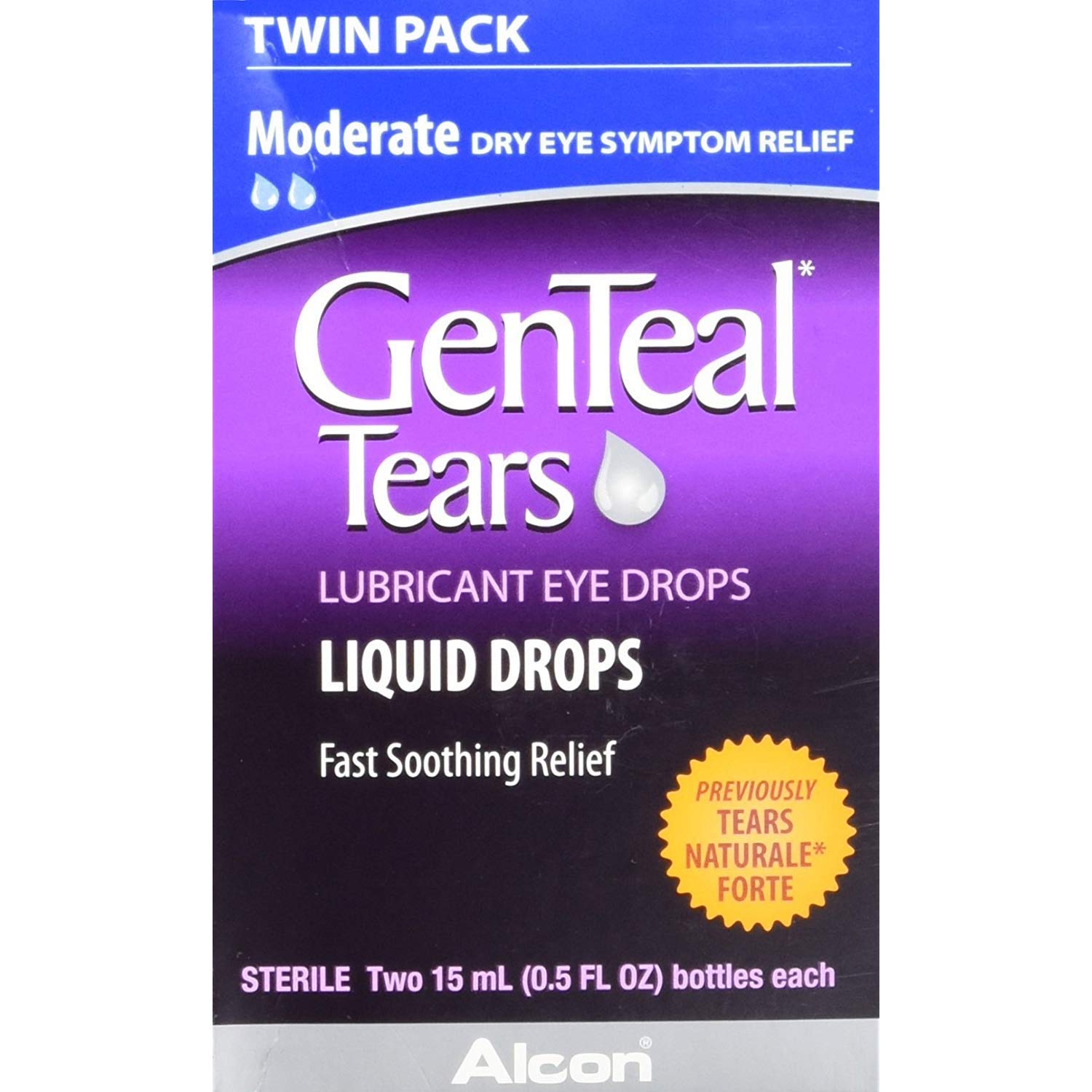 GenTeal Tears Liquid Drops two 0.5 fl oz per bottle ( 3 Pack)