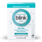 Blink Tears Preservative Free Lubricating Eye Drops 25 ct 0.01 fl oz EA (0.4 mL EA) (Pack of 2)