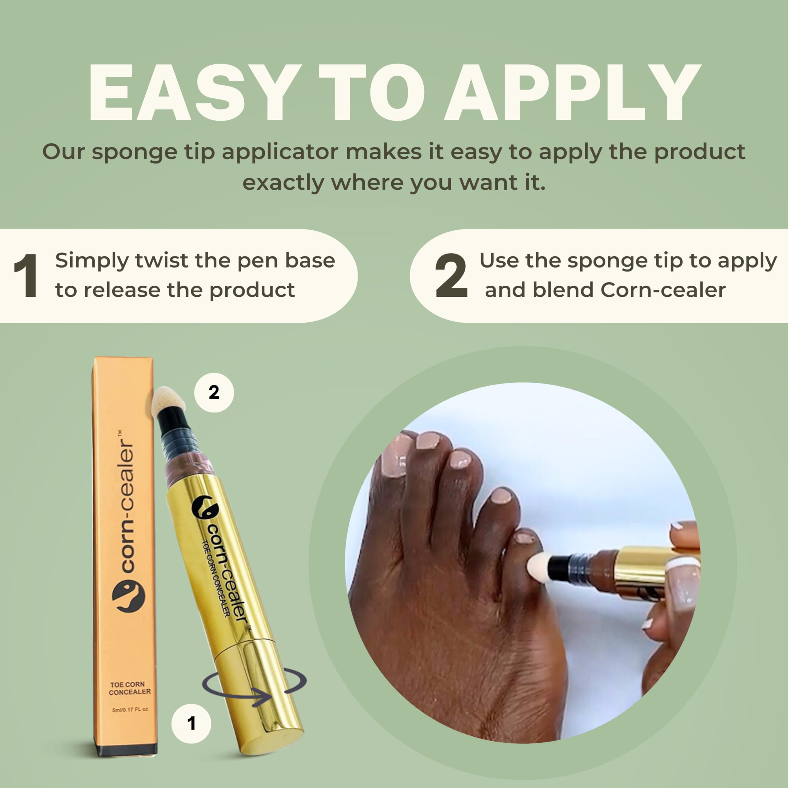 CORN-CEALER | Toe Corn Makeup | Instantly Hide Toe Corns | Concealer For Toe Corns (Shade-CHESTNUT)