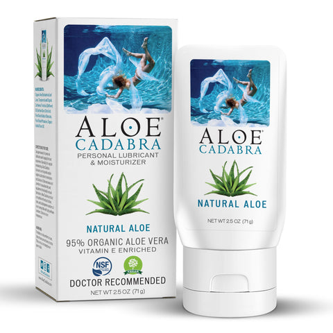 Aloe Cadabra Natural Water Based Personal Lubricant and Vaginal Moisturizer, Organic Aloe Lube for Men, Women and Couples, Non-S