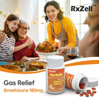 RXZELL Gas Relief, Ultra Strength Simethicone 180mg, 180 Softgels - Anti Flatulence Relieves Gas Fast, Bloating Aid, Stomach Dis