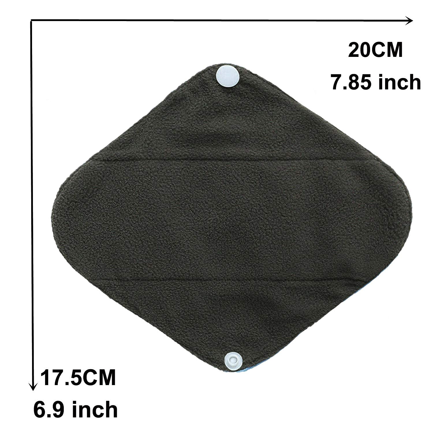 7pcs Pack Cloth Pads Including 1pc Mini Wet Bag +6pcs Bamboo Charcoal Cloth Reusable Menstrual Pads/Reusable Sanitary Pads/Mama