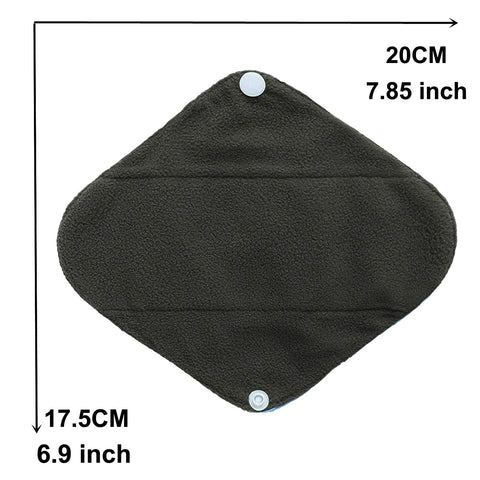 7pcs Pack Cloth Pads Including 1pc Mini Wet Bag +6pcs Bamboo Charcoal Cloth Reusable Menstrual Pads/Reusable Sanitary Pads/Mama 