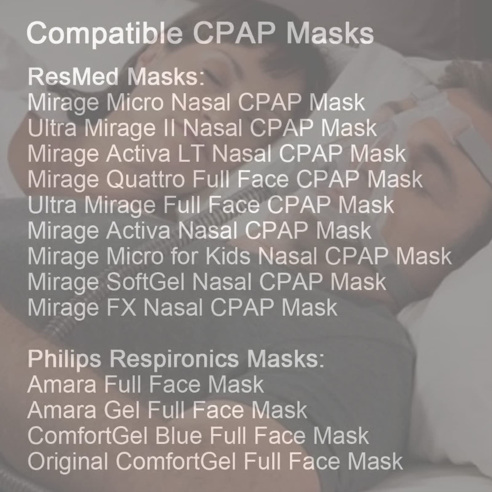 CPAP Mask Headgear Strap, Universal CPAP Headgear Strap for CPAP Mask, Comfortable Durable Stretchy Material, StandardGray (Head