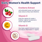 NATURE TARGET Vaginal Womens Probiotics, 100 Billion CFUs Probiotics & Prebiotics with Digestive Enzymes, Cranberry & D-Mannose