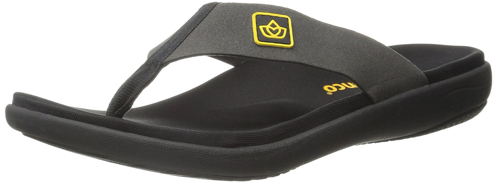 Spenco Mens Yumi Pure Sandal, Black, 11