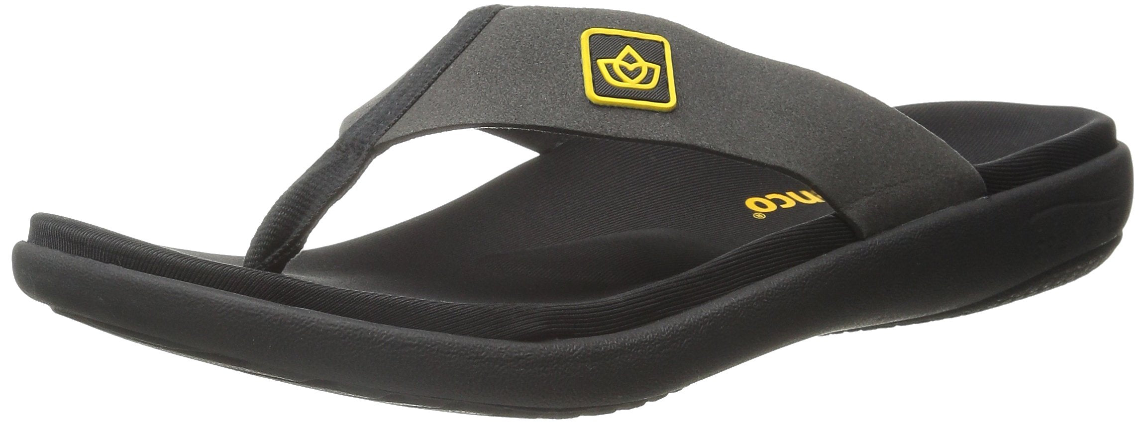 Spenco Mens Yumi Pure Sandal, Black, 11