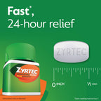 Zyrtec 24 Hour Allergy Relief Tablets, Indoor & Outdoor Anti Allergy Medicine with 10 mg Cetirizine HCl per Antihistamine Tablet