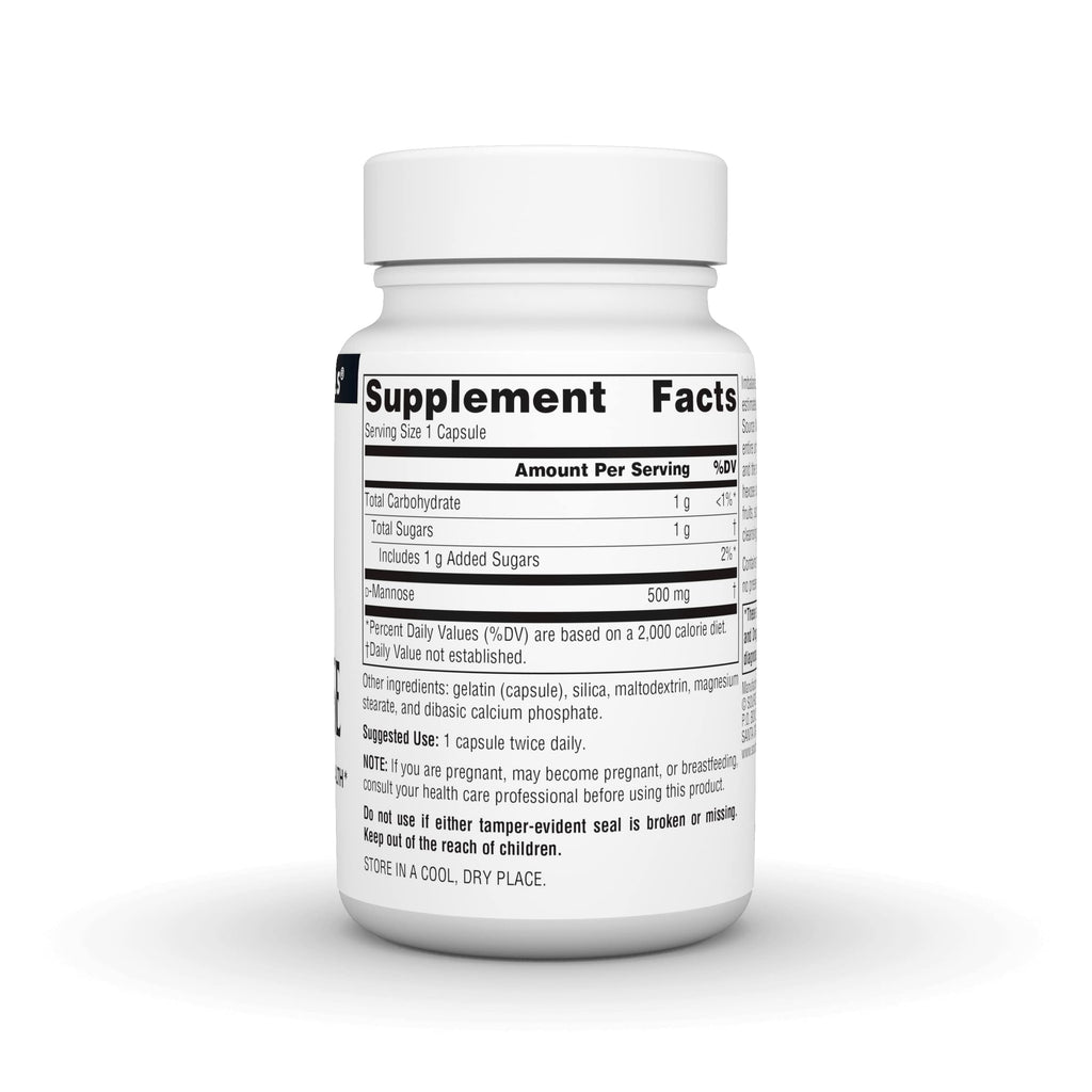 Source Naturals D-Mannose, Potent Urinary Tract & Bladder Health Support*, 500mg - 30 Capsules
