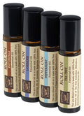 Pre-Diluted Essential Oil Roll-On Value Set Made with Pure Essential Oils and Coconut Oil (Lavender, Patchouli, Peppermint and T