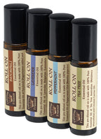 Pre-Diluted Essential Oil Roll-On Value Set Made with Pure Essential Oils and Coconut Oil (Lavender, Patchouli, Peppermint and T