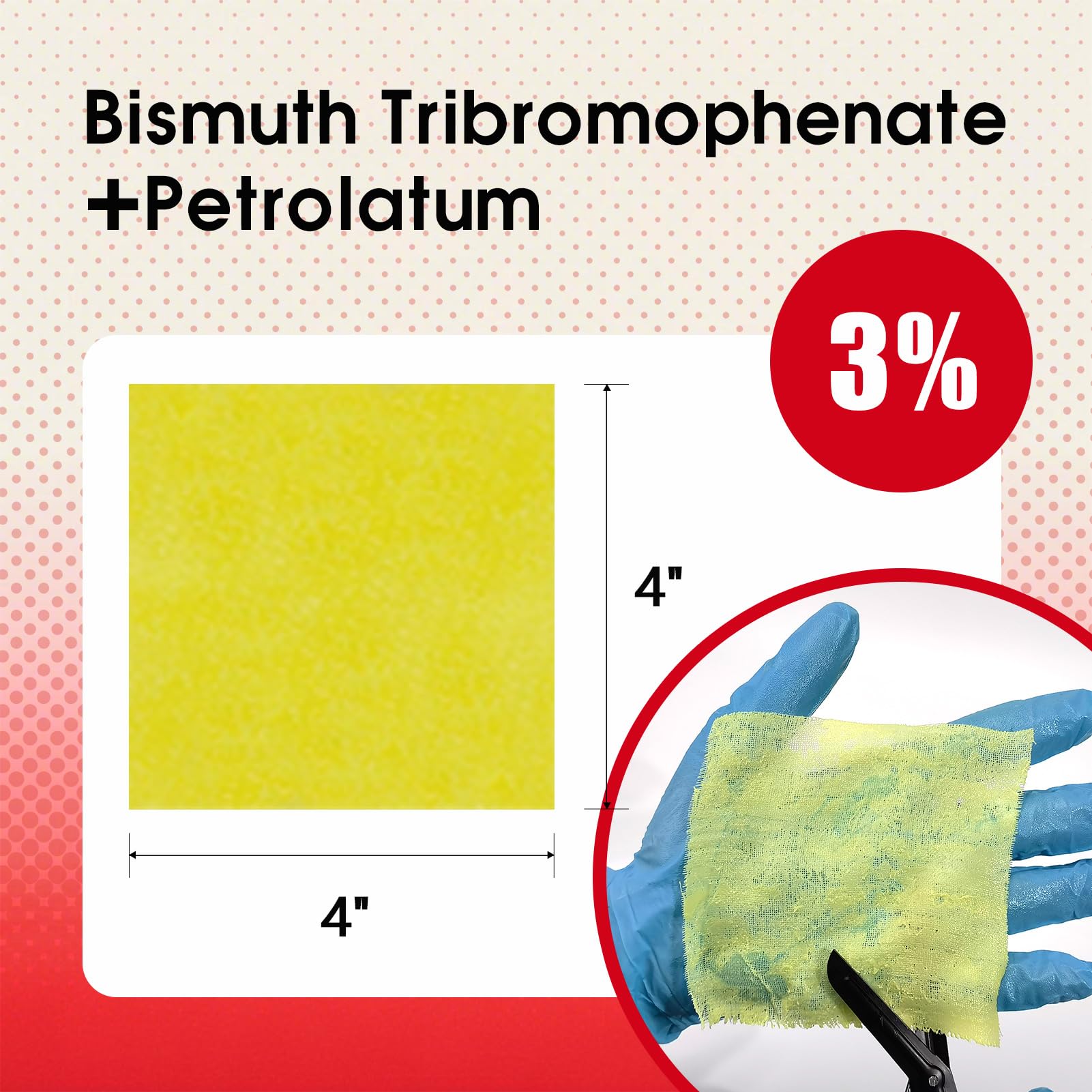 POLYNEW Xeroform Petrolatum Dressing 4x4, 25 PCS Non-Adherent Gauze for Low Exudating Wounds, Fine Mesh Gauze Pads for Burns, Ab