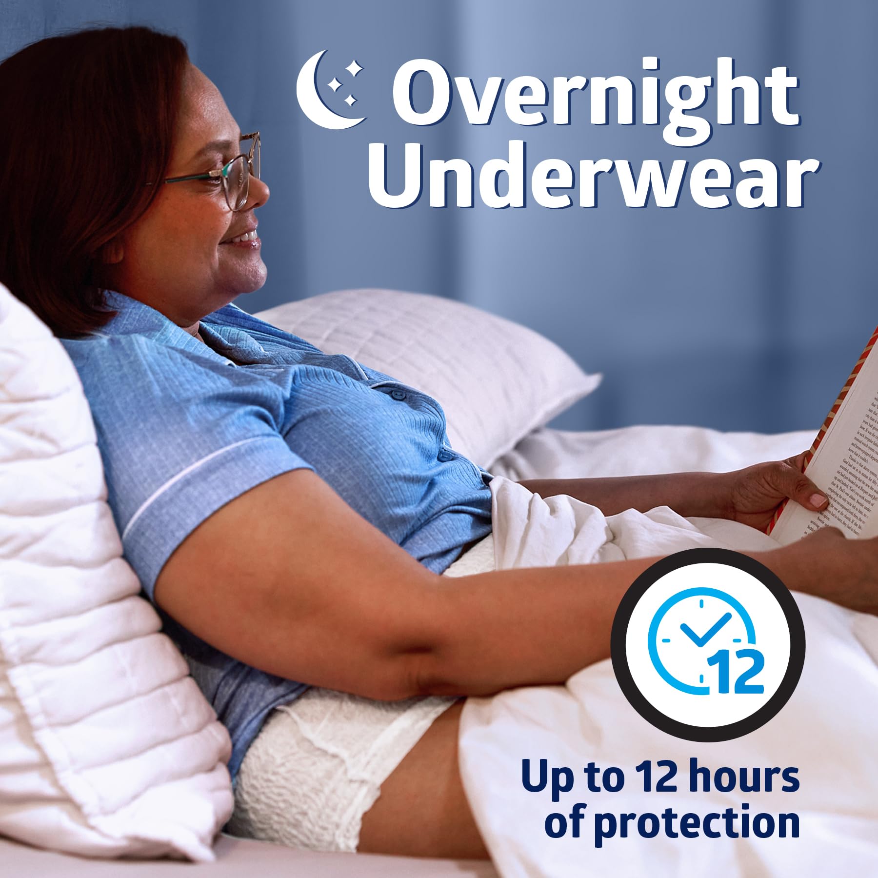 FitRight Overnight Unisex Underwear, Small/Medium (28-40 in Waist), 64 Count (4 Bags of 16), Maximum All Night Disposable Incont