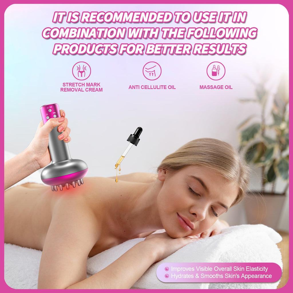 Yincook Lymphatic Drainage Massager & Anti Cellulite Massage Tool, Helps Reduce Stretch Marks & Cellulite,for Legs, Arms & Belly