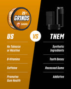 Grinds Coffee Pouches | Tobacco Free, Nicotine Free Healthy Alternative | 10 Cans of Caramel | 18 Pouches Per Can | 1 Pouch eq.
