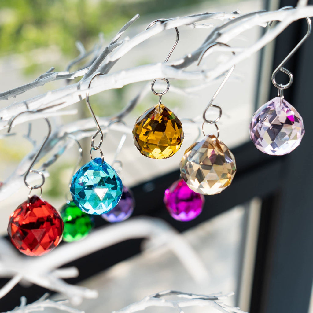10 Pack Crystal Ball 1.18/30mm Prism Sun Shine Catcher Rainbow Pendants Maker, Hanging Crystals Prisms for Windows, for Feng Shu