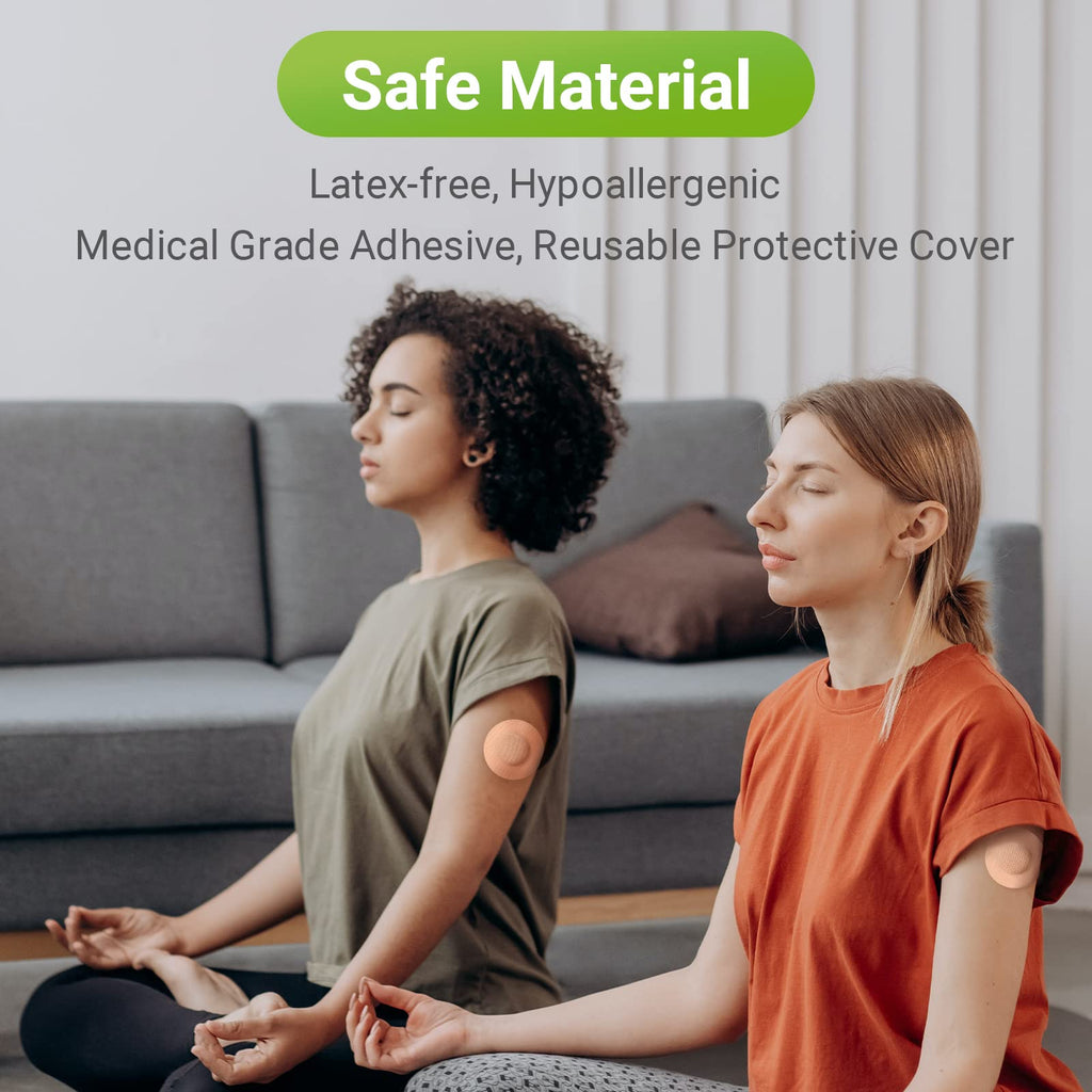 KOVOQ Libre 2 Sensor Covers, 25 Pack Freestyle Libre 2 & Lingo CGM Waterproof Patches, with Protective Hard Shell Cover, Against
